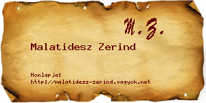Malatidesz Zerind névjegykártya